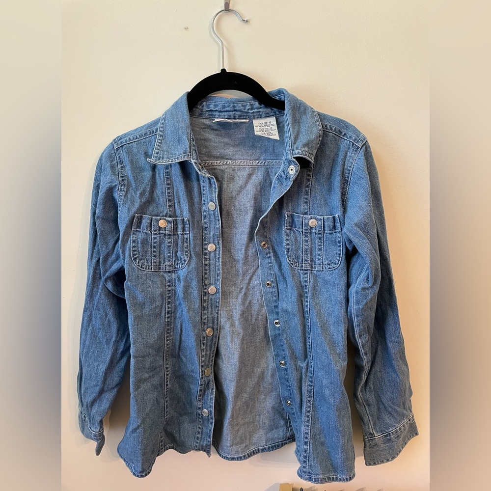 Faded Glory Light Blue Denim Shirt Jacket